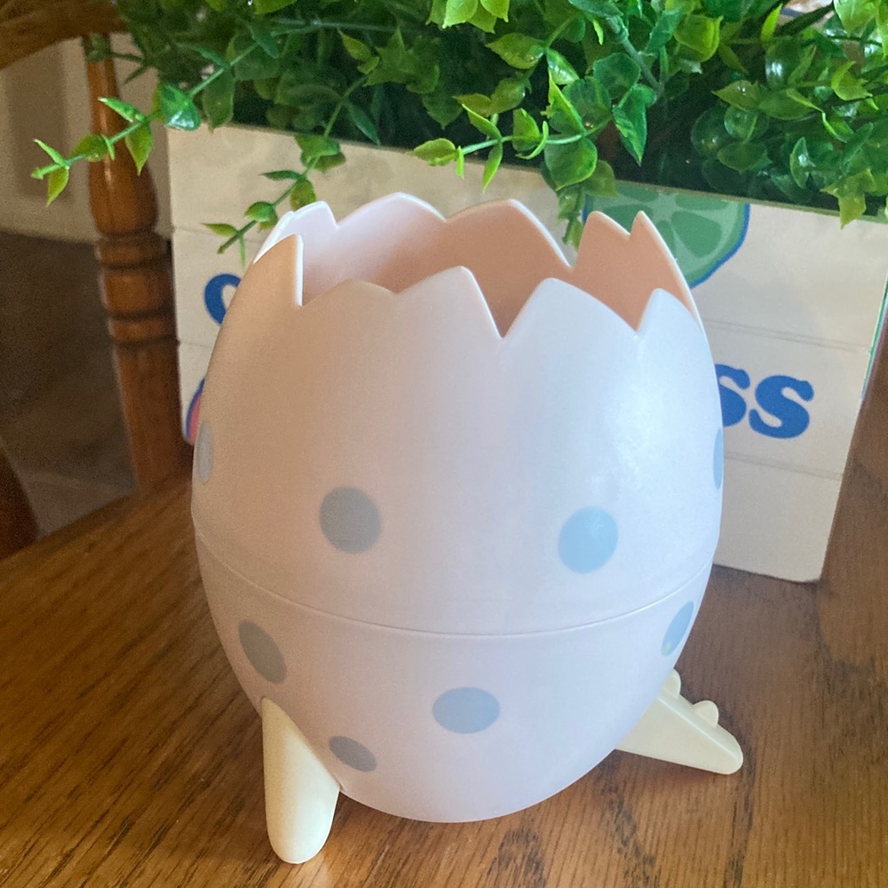 Pink Polka Dot Egg Pencil holder- Decorative Home Accent